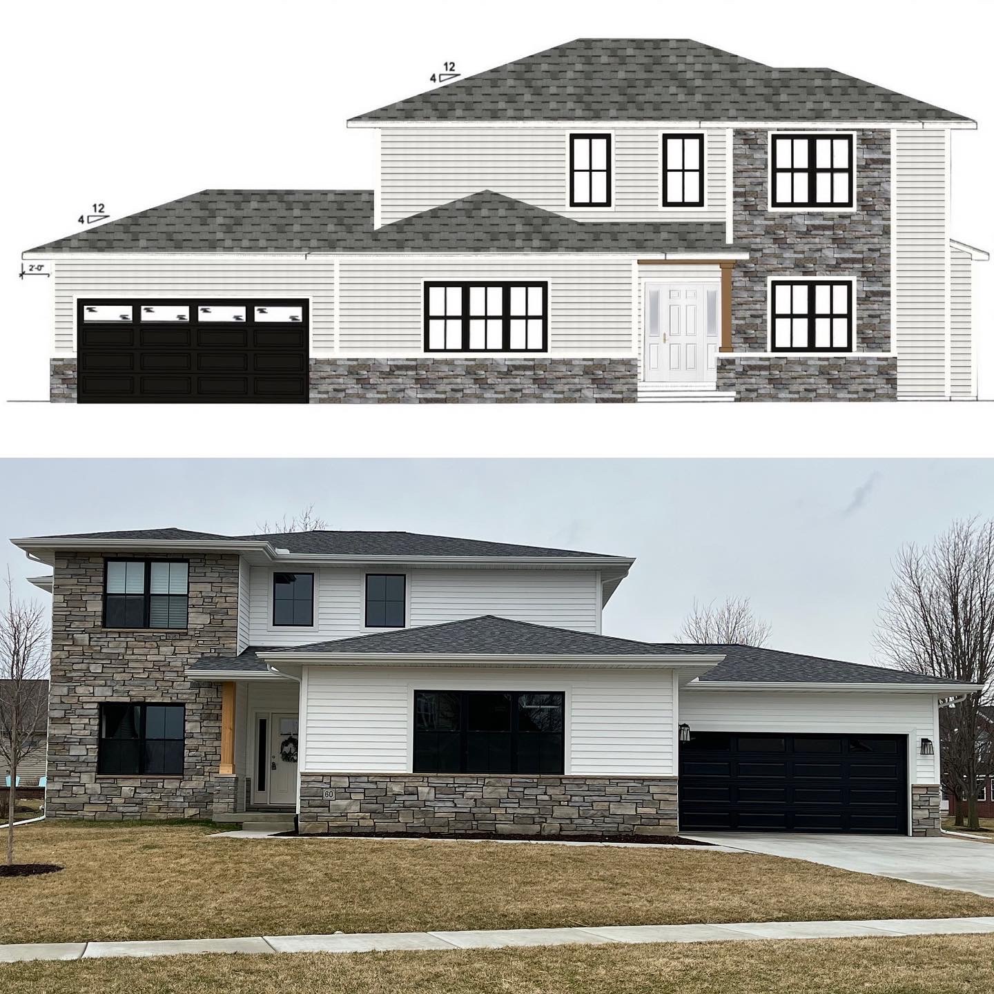 Stunning Gray Siding With Dark Purple image